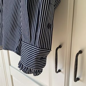 Pinstripe Blue and White Blouse